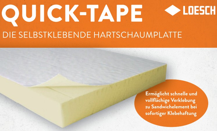 QUICK-TAPE – Die selbstklebende Hartschaumplatte